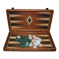 Нарди Manopoulos TMM1GRE, червоне дерево, інкрустація дубом, зелений, 48х25 см