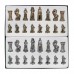Шахматы "Мария Стюарт, Средневековая Англия" (32х32 см) (коричневый). Marinakis 086-3511KBR