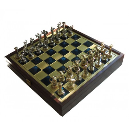 Шахматы Manopoulos "Греческая мифология", синие 34х34см (SK5BLU)