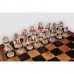 Шахматы Nigri Scacchi "Империя Мин", 35 x 35 см (полистоун, кожа, поле Старинная карта) | SP28+CD35M