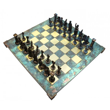 Шахматы Manopoulos "Греко-римские", бирюзовые 44х44см (S11TIR)