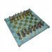 Шахматы Manopoulos "Дискобол", коричневые, бирюзовый, 54х54см (S17TIR)