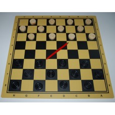 Шашки Турнірні, 45 x 45 см (дошка МДФ, шашки дерево) Шашки Турнірні, 45 x 45 см (дошка МДФ, шашки дерево)