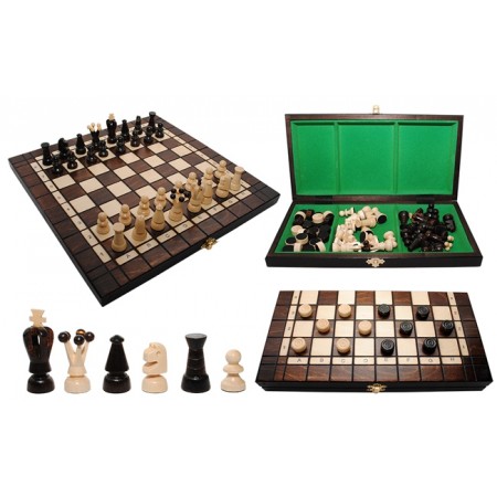 Шахматы + шашки средние, 35 см, Madon 316501