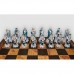 Шахматы Nigri Scacchi "Людовик XIV", 48 x 48 см (полистоун, кожа, поле Старинная карта) | SP47+CD48M