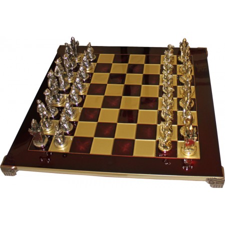 Шахматы Manopoulos "Мушкетеры", красные 44х44см (S12RED)