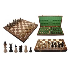 Шахи AMBASSADOR, 54 см, коричневі, Gniadek 1000