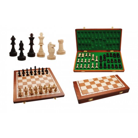 Шахматы Турнирные №4 Intarsia, 41 см, коричневые, Gniadek 1054