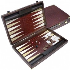 Нарди Manopoulos BDE1CR, дерево, шкіра, пластик, венге/коричн, 48х30 см