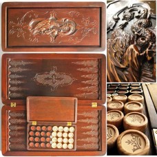 Нарди великі різьблені Орел з драконом, 51 см (31185-01)