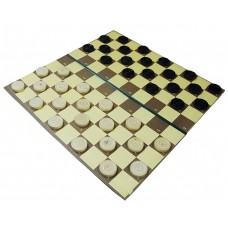 Шашки стоклітинні дерев’яні, поле - картон, 40x40 см Шашки стоклітинні дерев’яні, поле - картон, 40x40 см