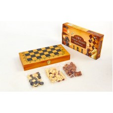 Набір ігор 3 в 1 (шахи, нарди, шашки). 35 х 35 см (341-162)