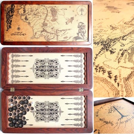 Нарды средние деревянные “Легенда” Толкиен Карта, 51 см, 31142-75