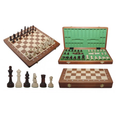 Шахматы Турнирные №4 Intarsia, 40 см, коричневые, Madon 3054