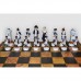 Шахи Nigri Scacchi "Битва при Ватерлоо", 48 x 48 см (полістоун, шкіра) | SP23.55+CD48