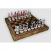 Шахматы Nigri Scacchi "Битва при Ватерлоо", 48 x 48 см (полистоун, кожа) | SP23.55+CD48