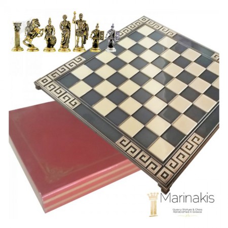 Шахматы "Римляне" (45 х 45 см) (серый). Marinakis 086-4503KGR
