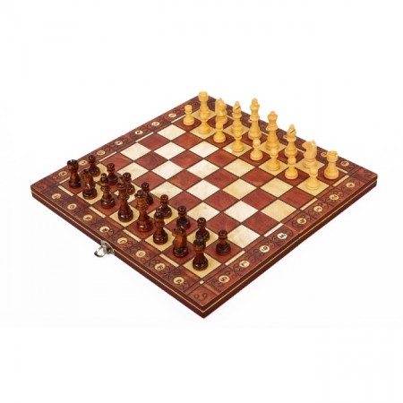 Магнитные шахматы + нарды и шашки, деревянные, 39x39 см, W7704H