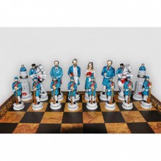 Шахи Nigri Scacchi "Битва при Геттісберзі", 48 x 48 см (полістоун, шкіра) | SP89+CD48 Шахи Nigri Scacchi "Битва при Геттісберзі", 48 x 48 см (полістоун, шкіра) | SP89+CD48