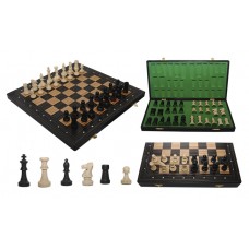 Шахи OLIMPIС Intarsia, 51 см, в’яз + ебенове дерево, Gniadek 11206