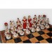 Шахматы Nigri Scacchi "Троянская битва", 35 x 35 см (полистоун, кожа) | SP69+CD35