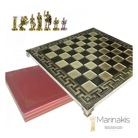 Шахматы "Римляне" (32 х 32 см) (коричневый). Marinakis 086-3514KBR