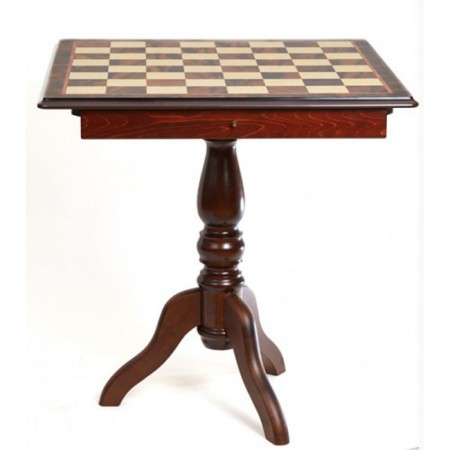Шаховий стіл Nigri Scacchi з місцем для укладання шахів, дерево | T13
