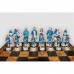 Шахматы Nigri Scacchi "Битва при Геттисберге", 48 x 48 см (полистоун, кожа, поле Старинная карта) | SP89+CD48M