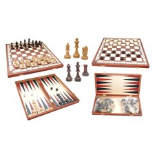 Шахи + шашки + нарди, 40 см, Gniadek 1066