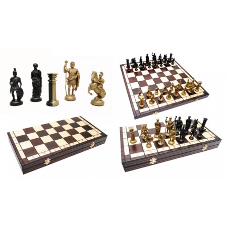 Шахматы SPARTAN, 50 см, дерево, фигуры - пластик, Madon 3139