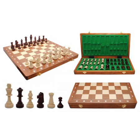 Шахматы Турнирные №5 Intarsia, 48 см, коричневые, Madon 3055