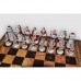 Шахматы Nigri Scacchi "Бой римлян с варварами", 35 x 35 см (полистоун, кожа, поле Старинная карта) | SP34.35+CD35M