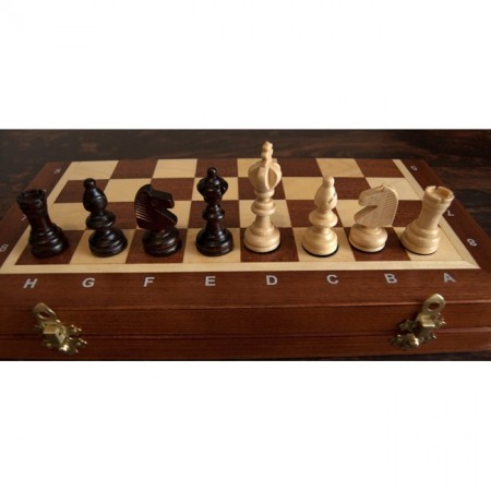 Шахматы Олимпийские, малые Intarsia, коричневые, 35 см, 312206 (122af)