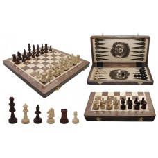 Шахи Турнірні №4 + Нарди Intarsia, 40 см, горіх, Madon 317915