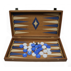 Нарди Manopoulos TMM1BLU, червоне дерево, інкрустація дубом, синій, 48х25 см